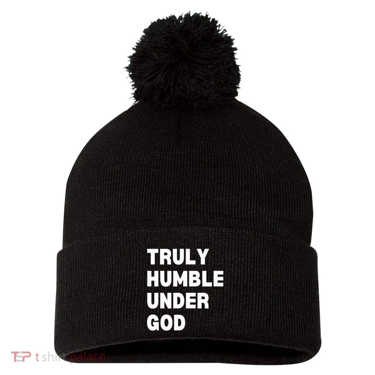 Truly Humble Under God Thug Pom Pom 12in Knit Beanie