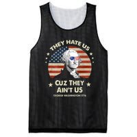 They Hate Us Cuz They Aint Us George Washington 4th Of July Mesh Reversible Basketball Jersey Tank