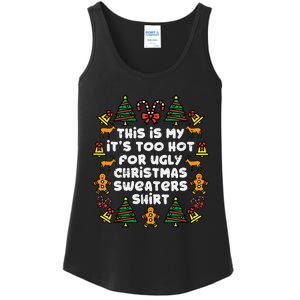 Too Hot Ugly Christmas Sweaters Funny Xmas Men Women Family Ladies Essential Tank