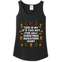 Too Hot Ugly Christmas Sweaters Funny Xmas Men Women Family Ladies Essential Tank