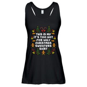 Too Hot Ugly Christmas Sweaters Funny Xmas Men Women Family Ladies Essential Flowy Tank