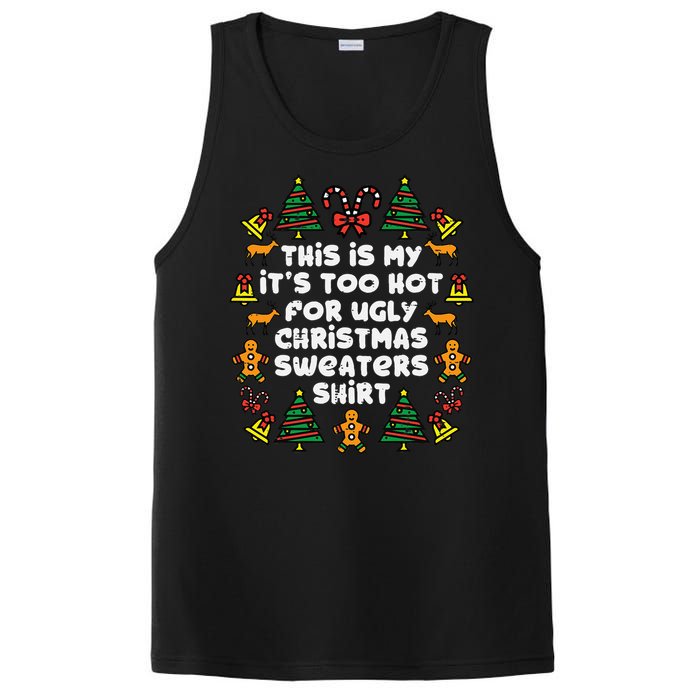 Too Hot Ugly Christmas Sweaters Funny Xmas Men Women Family PosiCharge Competitor Tank