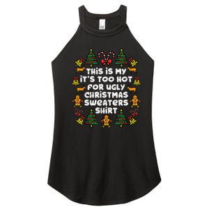 Too Hot Ugly Christmas Sweaters Funny Xmas Men Women Family Women's Perfect Tri Rocker Tank