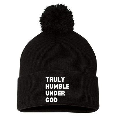 Truly Humble Under God  Pom Pom 12in Knit Beanie