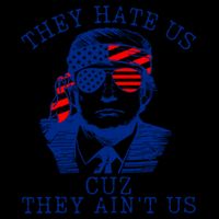 They Hate Us Cuz They AinT Us Funny Trump 4th Of July 2024 16 in Basic Backpack