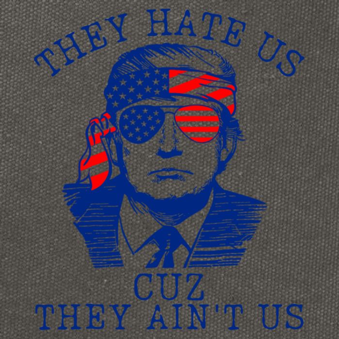 They Hate Us Cuz They AinT Us Funny Trump 4th Of July 2024 Cotton Canvas Backpack
