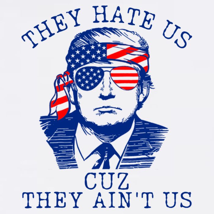 They Hate Us Cuz They AinT Us Funny Trump 4th Of July 2024 11oz C Handle Ceramic Mug