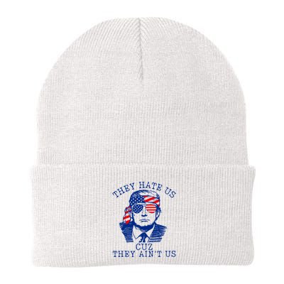 They Hate Us Cuz They AinT Us Funny Trump 4th Of July 2024 Beanie