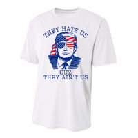 They Hate Us Cuz They AinT Us Funny Trump 4th Of July 2024 Performance Sprint T-Shirt