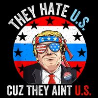 They Hate Us Cuz They Aint Us Funny 4th Of July USA Magnet