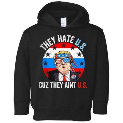 They Hate Us Cuz They Aint Us Funny 4th Of July USA Toddler Hoodie