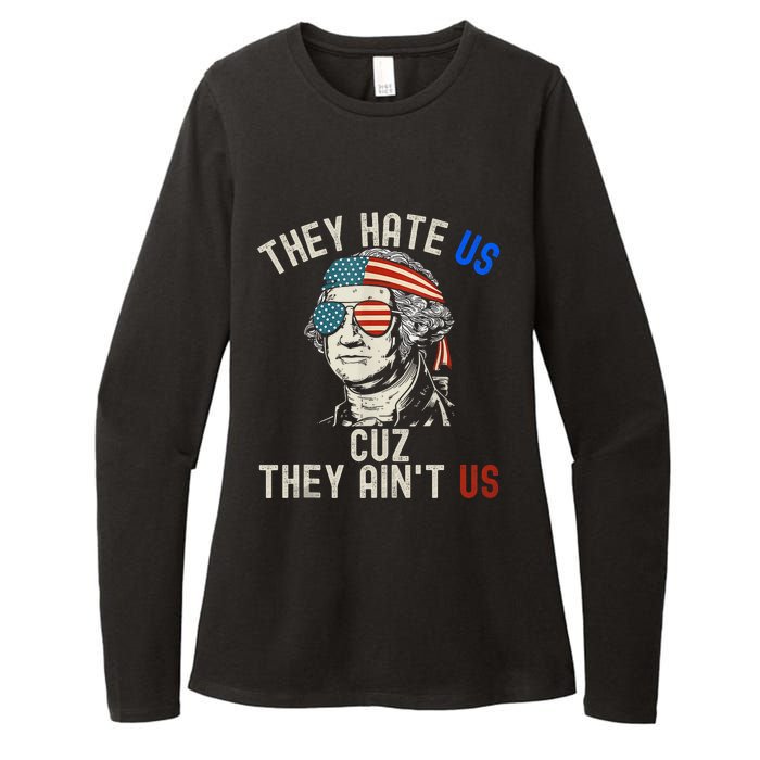 They Hate Us Cuz They AinT Us Usa American Flag 4th Of July Womens CVC Long Sleeve Shirt