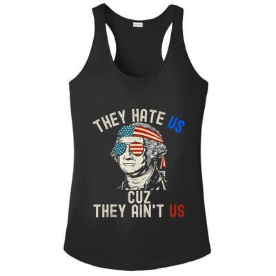 They Hate Us Cuz They AinT Us Usa American Flag 4th Of July Ladies PosiCharge Competitor Racerback Tank