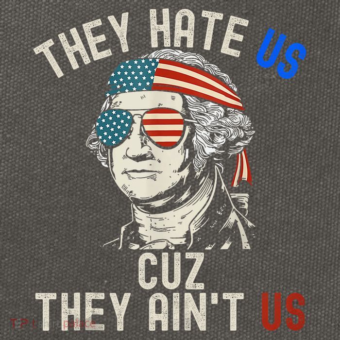 They Hate Us Cuz They AinT Us Usa American Flag 4th Of July Cotton Canvas Backpack