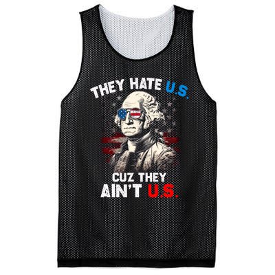 They Hate Us Cuz They Aint Us Funny 4th Of July Independence Day Mesh Reversible Basketball Jersey Tank