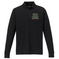 Too Hot Ugly Christmas Sweaters Funny Xmas Performance Long Sleeve Polo