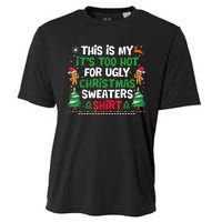 Too Hot Ugly Christmas Sweaters Funny Xmas Cooling Performance Crew T-Shirt