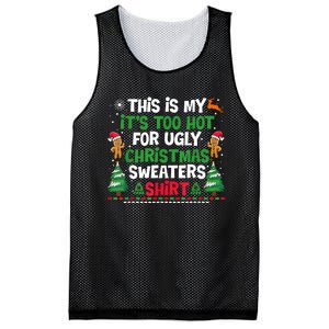 Too Hot Ugly Christmas Sweaters Funny Xmas Mesh Reversible Basketball Jersey Tank