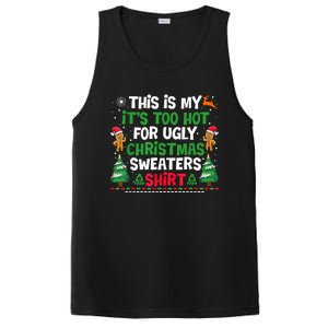 Too Hot Ugly Christmas Sweaters Funny Xmas PosiCharge Competitor Tank