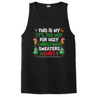 Too Hot Ugly Christmas Sweaters Funny Xmas PosiCharge Competitor Tank