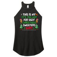 Too Hot Ugly Christmas Sweaters Funny Xmas Women's Perfect Tri Rocker Tank