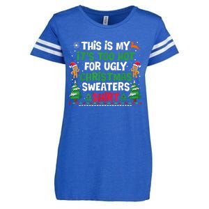 Too Hot Ugly Christmas Sweaters Funny Xmas Enza Ladies Jersey Football T-Shirt