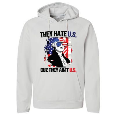 They Hate Us Cuz Thay Aint Us Performance Fleece Hoodie