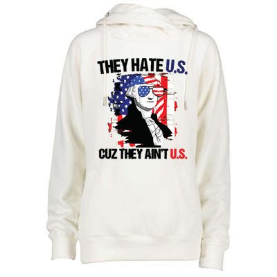 They Hate Us Cuz Thay Aint Us Womens Funnel Neck Pullover Hood