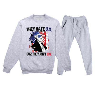 They Hate Us Cuz Thay Aint Us Premium Crewneck Sweatsuit Set