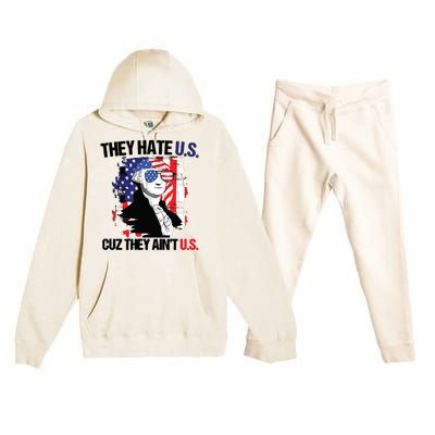 They Hate Us Cuz Thay Aint Us Premium Hooded Sweatsuit Set