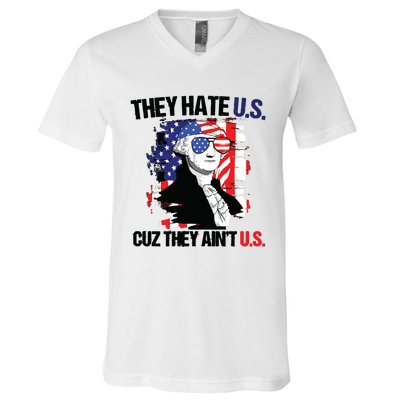 They Hate Us Cuz Thay Aint Us V-Neck T-Shirt