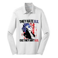 They Hate Us Cuz Thay Aint Us Silk Touch Performance Long Sleeve Polo