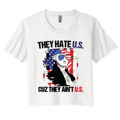 They Hate Us Cuz Thay Aint Us Women's Crop Top Tee