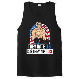 They Hate Us Cuz They Aint Us America USA Flag PosiCharge Competitor Tank