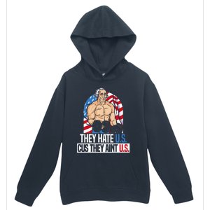 They Hate Us Cuz They Aint Us America USA Flag Urban Pullover Hoodie