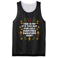 Too Hot Ugly Christmas Sweaters Funny Xmasfamily Mesh Reversible Basketball Jersey Tank