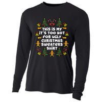 Too Hot Ugly Christmas Sweaters Funny Xmasfamily Cooling Performance Long Sleeve Crew