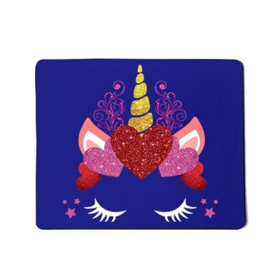 Toodlers Heart Unicorn Valentine's Day Gift Mousepad