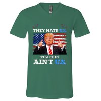 They Hate Us Cuz They AinT Us Usa Donald Trump Conservative V-Neck T-Shirt