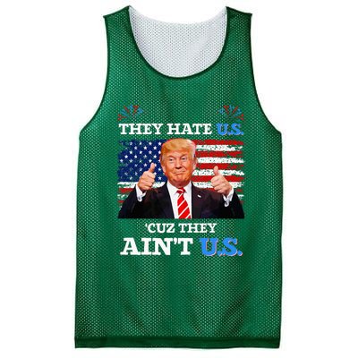 They Hate Us Cuz They AinT Us Usa Donald Trump Conservative Mesh Reversible Basketball Jersey Tank