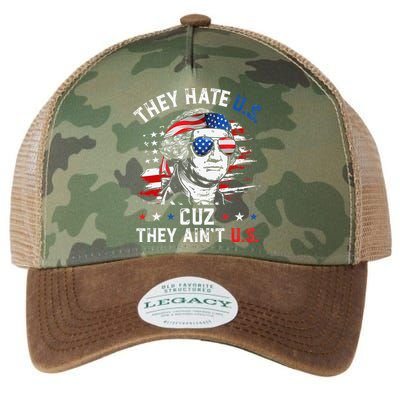 They Hate US Cuz They Ain't US George Washington 4th Of July Legacy Tie Dye Trucker Hat