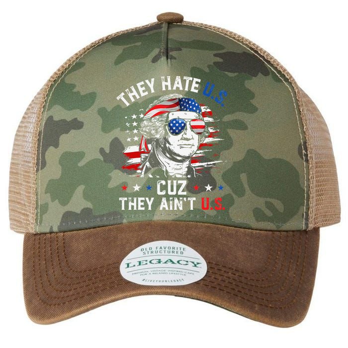 They Hate US Cuz They Ain't US George Washington 4th Of July Legacy Tie Dye Trucker Hat