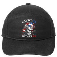 They Hate US Cuz They Ain't US George Washington 4th Of July 7-Panel Snapback Hat