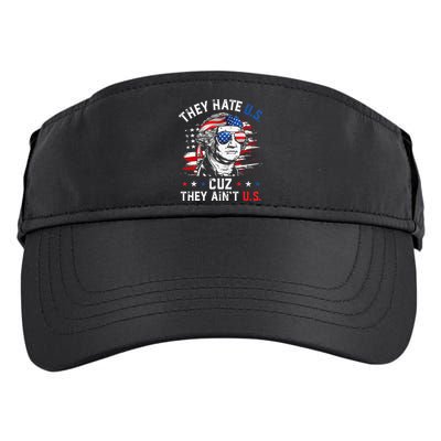 They Hate US Cuz They Ain't US George Washington 4th Of July Adult Drive Performance Visor
