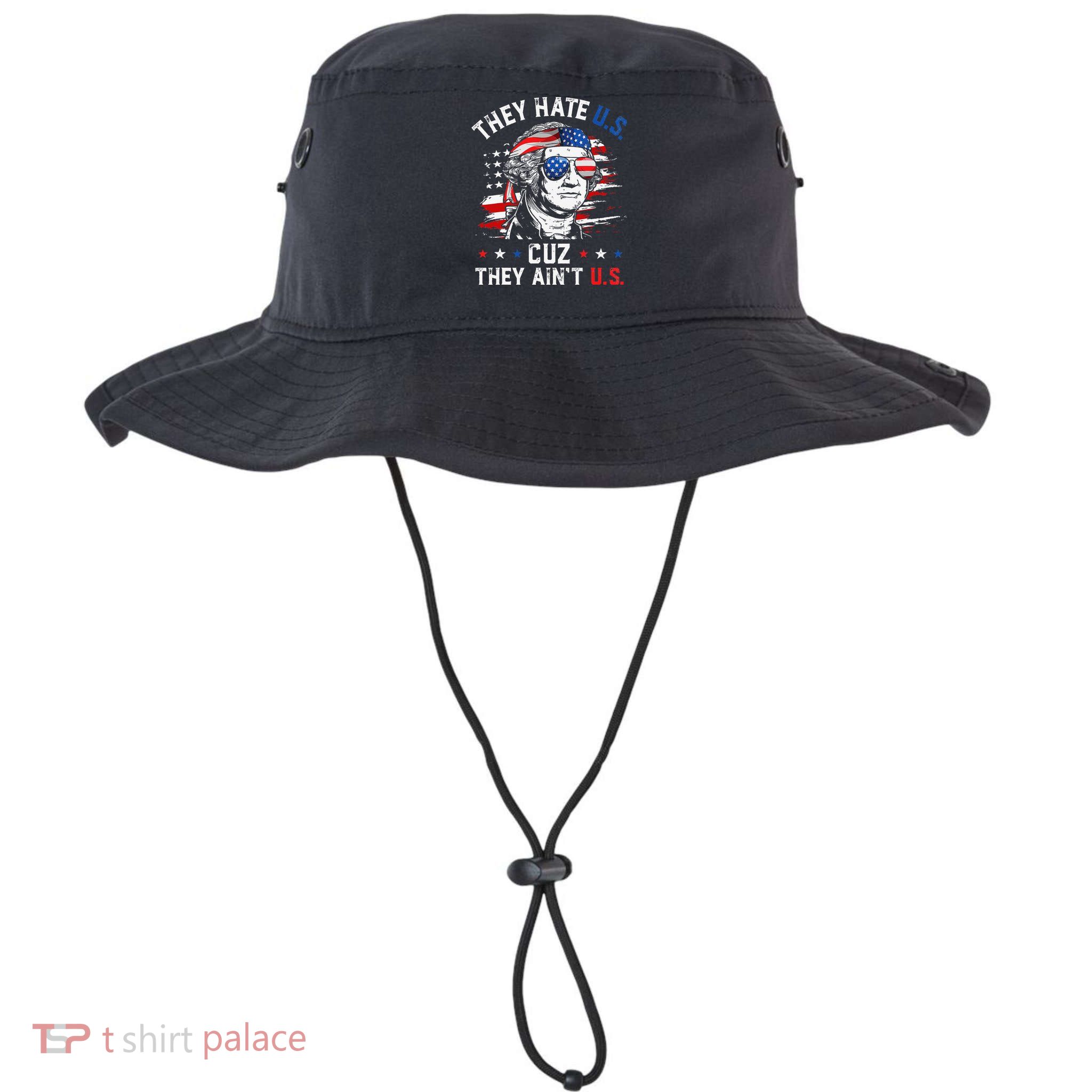 They Hate US Cuz They Ain't US George Washington 4th Of July Bucket Hat