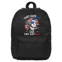 They Hate US Cuz They Ain't US George Washington 4th Of July 16 in Basic Backpack