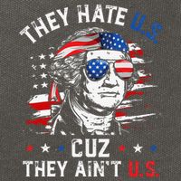 They Hate US Cuz They Ain't US George Washington 4th Of July Cotton Canvas Backpack