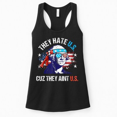 They Hate Us Cuz They AinT Us Funny 4th Of July Womens Tank Top