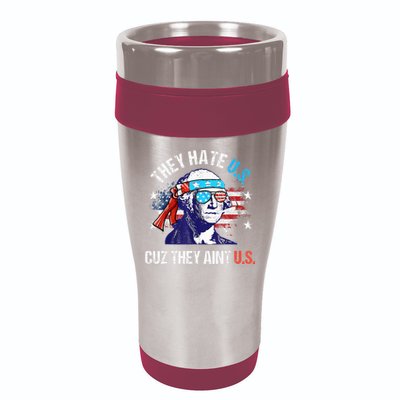 They Hate Us Cuz They AinT Us Funny 4th Of July 16oz Travel Tumbler