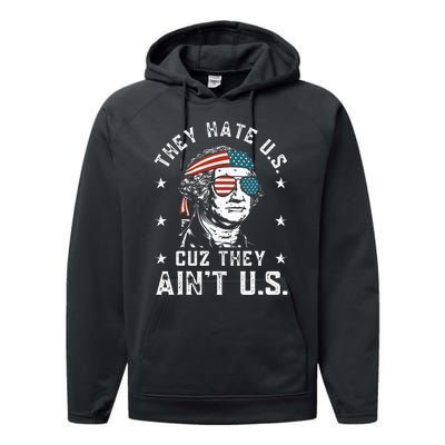 They Hate Us Cuz They AinT Us Performance Fleece Hoodie